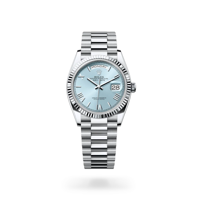 Rolex Day-Date
Ice Blue Roman Platinum