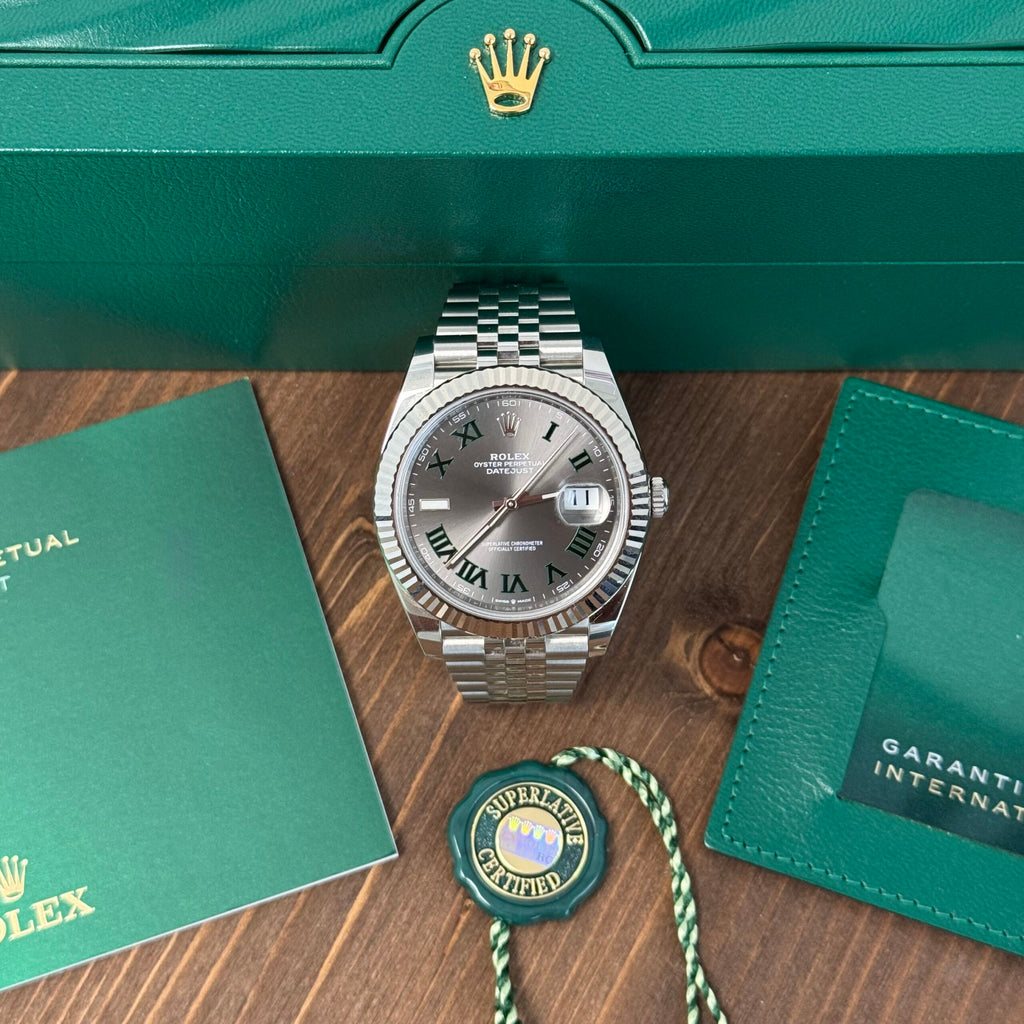 Rolex Datejust 'Wimbledon' Stainless Steel Slate Dial Jubilee
