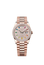 Rolex Day-Date 36 ainbow Rose Gold Diamond Bezel