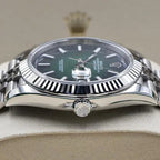 Rolex Datejust 41 Green Ombré Fluted Bezel Jubilee Bracelet