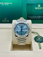 Rolex Day-Date
Ice Blue Roman Platinum