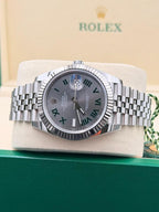 Rolex Datejust 'Wimbledon' Stainless Steel Slate Dial Jubilee