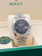 Rolex Datejust 'Wimbledon' Stainless Steel Slate Dial Jubilee