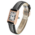 Cartier Tank Solo Women's Watch with Black Leather Strap