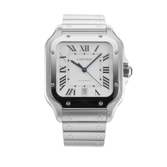 Santos de Cartier Medium Steel Bracelet/Strap Watch